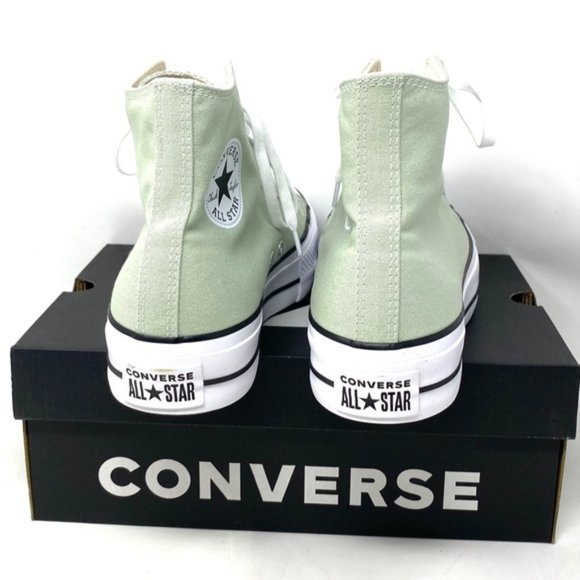 Converse Ctas Lift Platform Women's Sneakers Canvas Light Green High Top A03541C - Picture 6 of 10